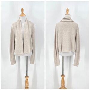 PERUVIAN CONNECTION Pima Cotton Cropped Open Cardigan Sweater